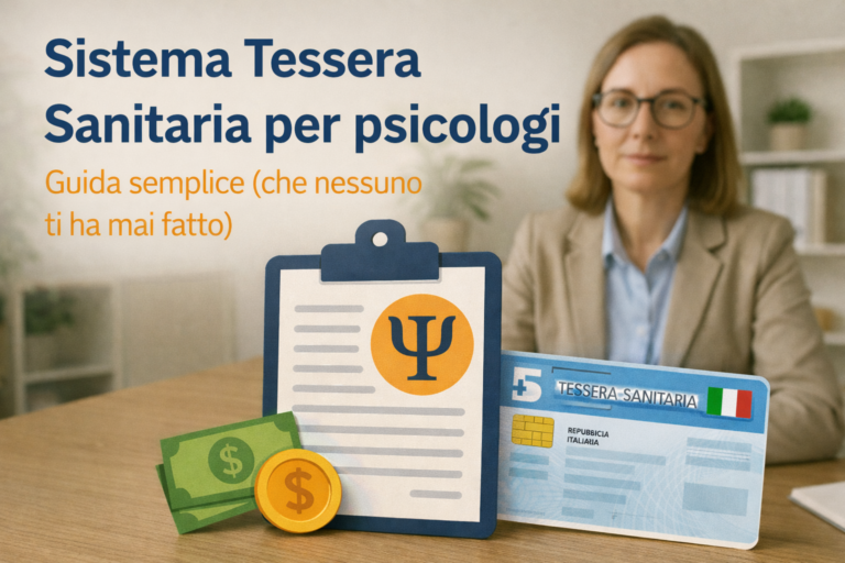 Sistema Tessera Sanitaria per psicologi: guida semplice (che nessuno ti ha mai fatto!)